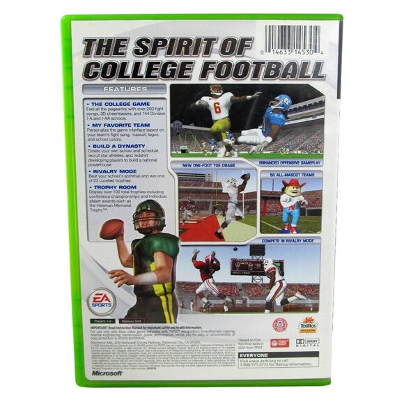 EA Sports NCAA Football 2003 Xbox Complete In Green Case - Picture 2 of 3